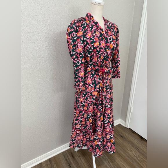 Diane von Furstenberg Floral Print Midi Length Dress Size S(6) - Picture 6 of 14